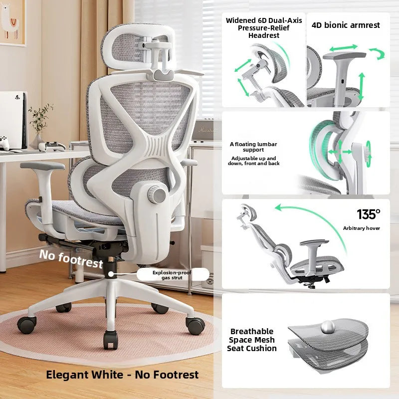 Ergonomic Office Chair with Adjustable Lumbar Support Breathable Reclining Desk Chair for Home Long Sitting Sturdy &...