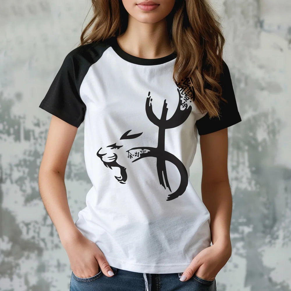 Amazigh t-shirts women Y2K t shirt female funny clothing