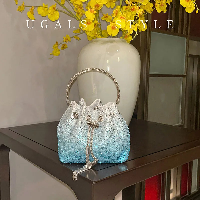 Rhinestone Bag Evening Clutch Bag Purses And Handbag Luxury Designer Shoulder Bag Shiny Crystal Clutch Purse Bucket Bag...