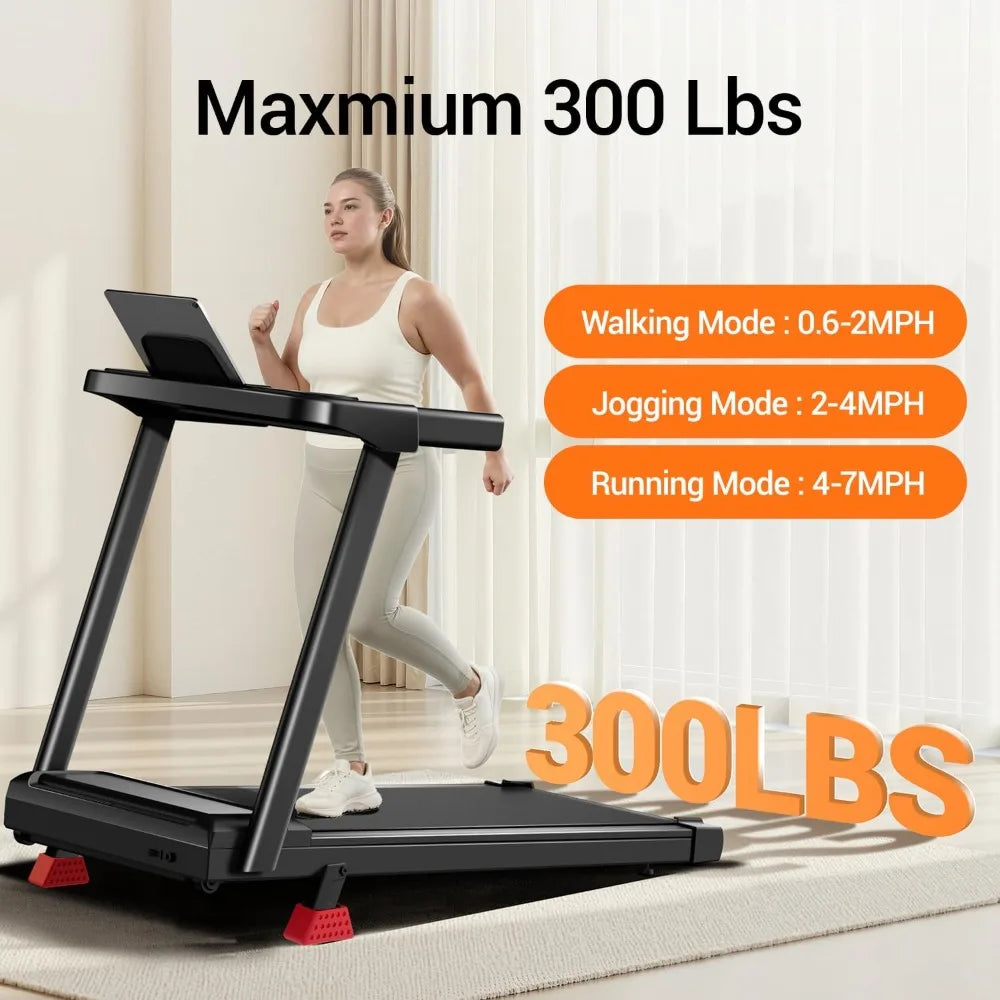 3-in-1 Foldable Treadmill with 16% Incline, 300 Lbs Capacity, Quiet Motor for Home Office - Kimlud
