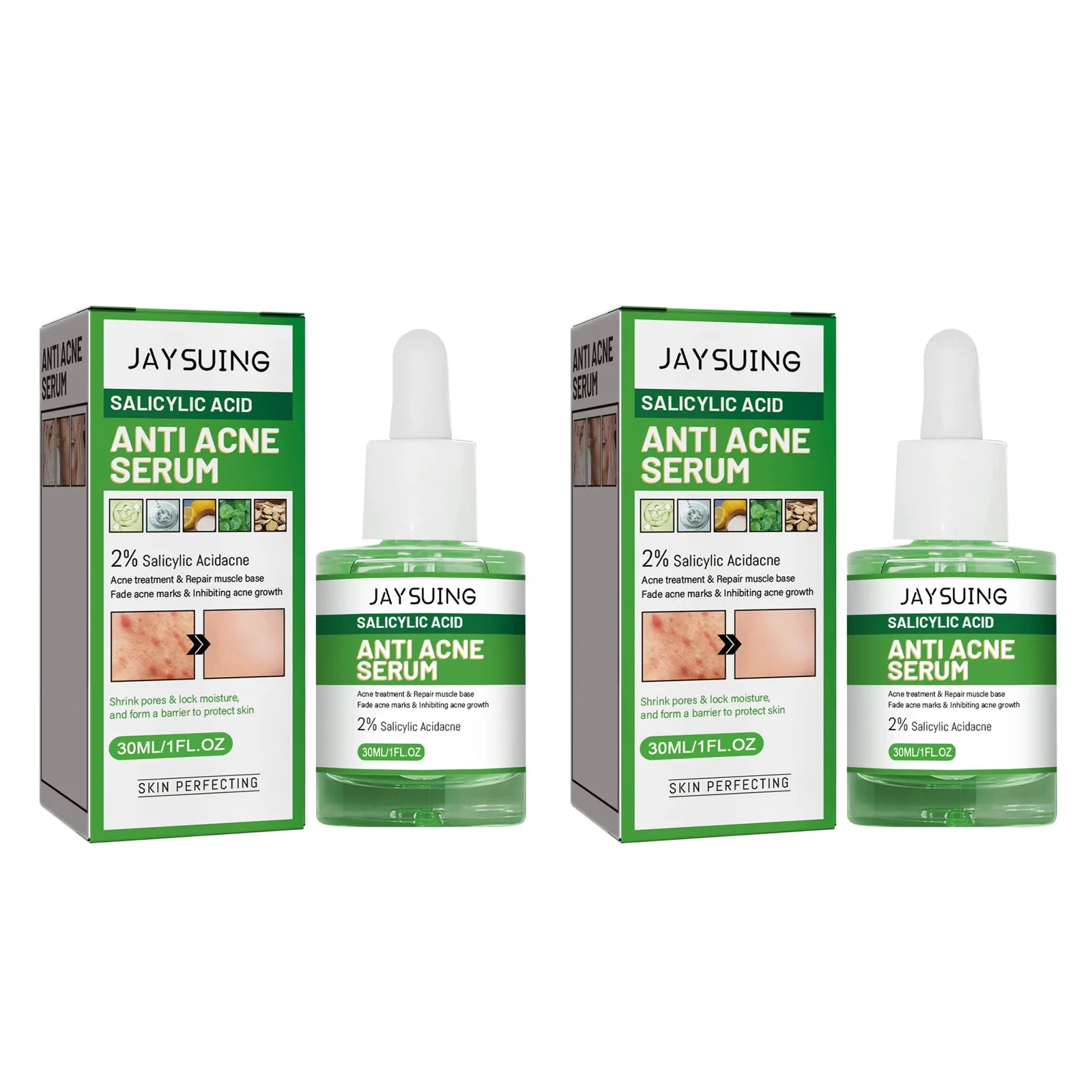 Salicylic Acid Anti Acn-e Face Serum Hydrating Fader Acne Mark Pimple Blackhead Removal Shrink Pores Oil Control Facial...