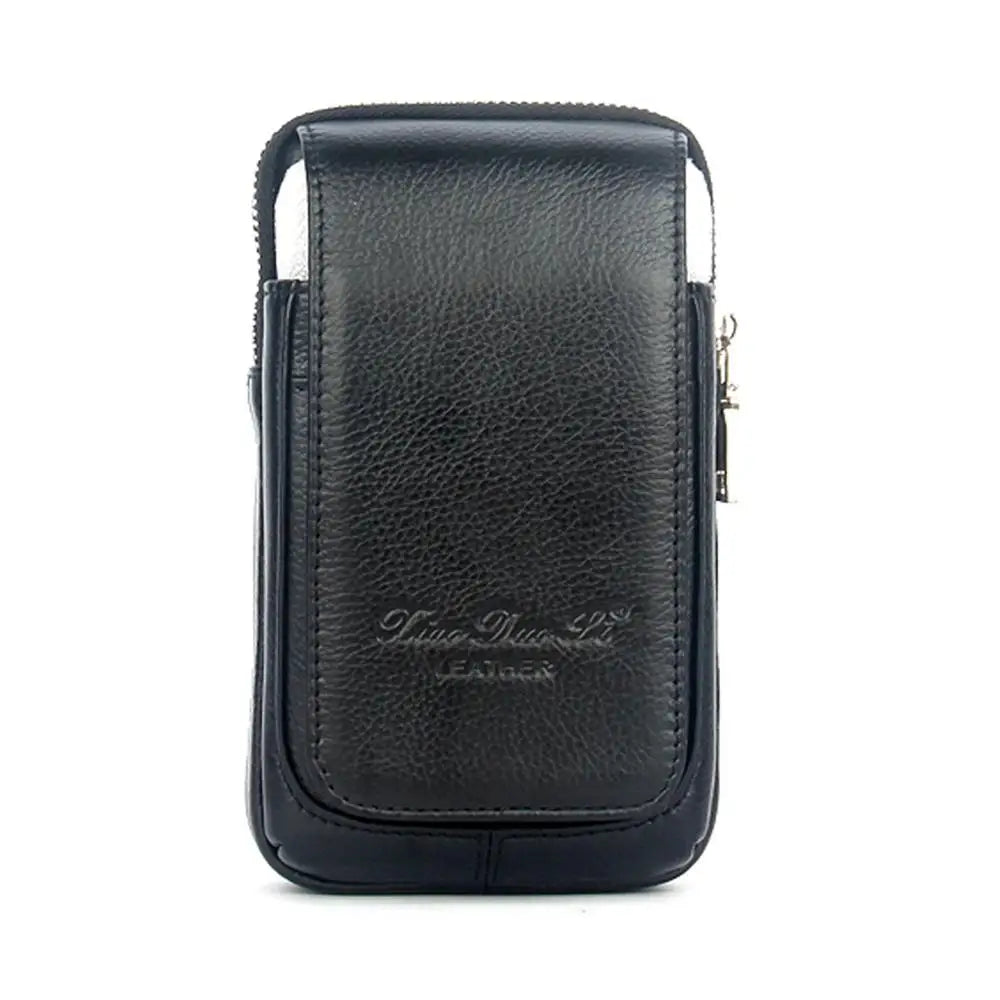High Quality Men Genuine Leather Waist Pack Bag Coin Cigarette Purse Pocket Pouch Belt Bum Cell/Mobile Phone Case Fanny...