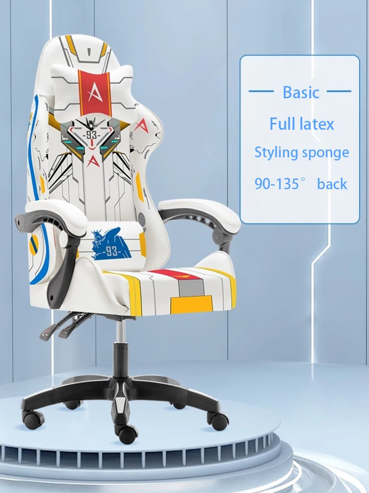 2026 New Gaming Chair LED Light Office Home Computer Chair Lift Swivel Reclining Boss Chair PRO Mode with Footrest