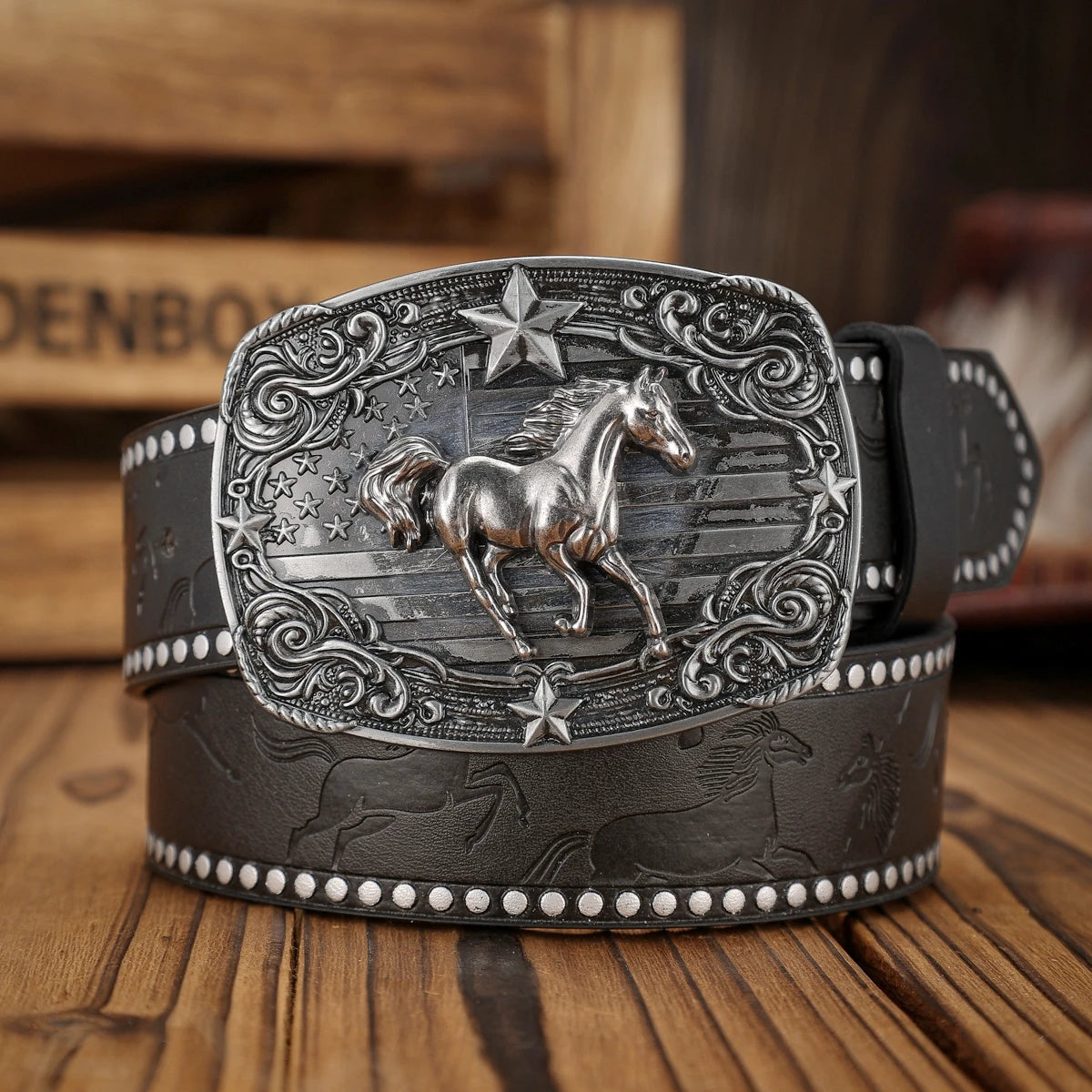 A Western-style PU belt with buckles suitable for both men and women, casual and retro, is perfect for daily outings |...