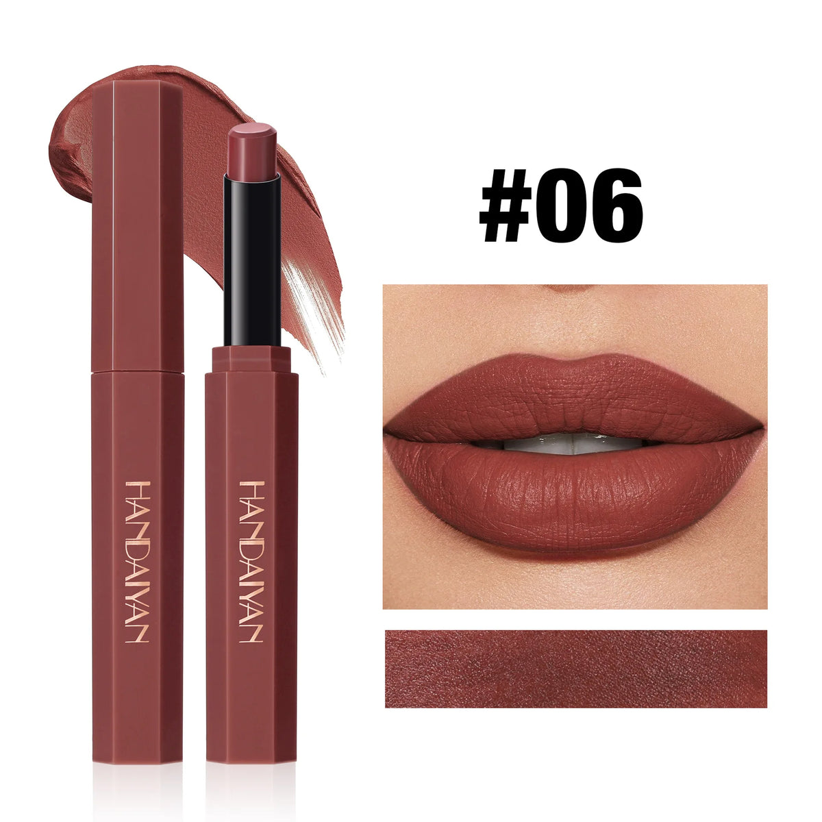 Red Matte Velvet Lipstick Waterproof Lasting Brown Lipstick Pencil Non Stick Cup Moisturize Lipstick Not Fading Sexy...