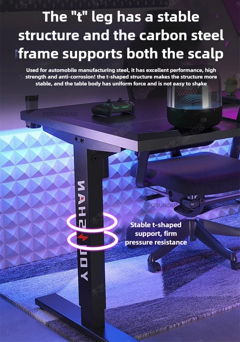 Electric Lifting Computer Desks for Bedroom E-sports Gaming Desk Minimalist Lifting Computer Table Household Student Study Desk