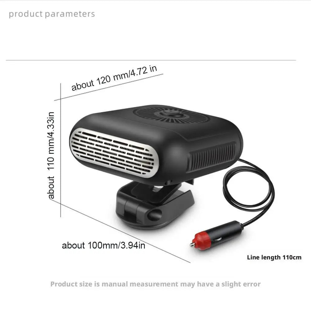 12v/24v Car Heater Fan For Car Front Windshield Defogging Demister Car Anti-Fog Heater Defroster Interior Accessories