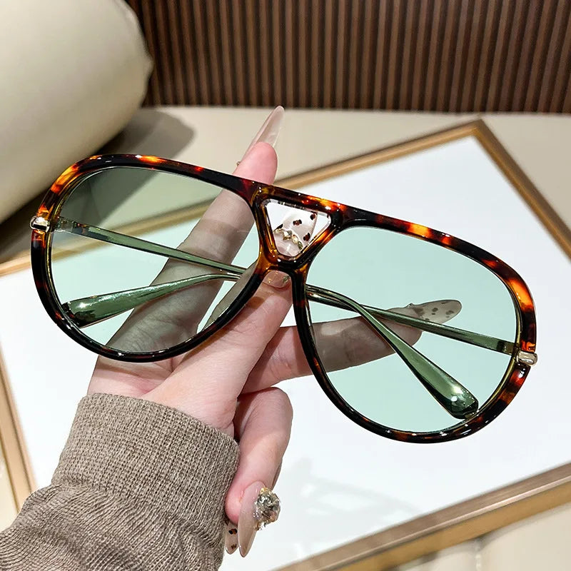 Oversized Pilot Sunglasses 2025 New Vintage Double Bridge Sun Glasses Women Trendy Luxury Brand Design Outdoor Shades |...
