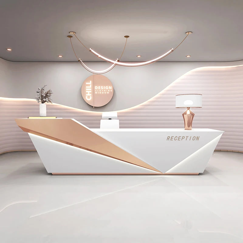 Unique Beauty Reception Desks Company Organizers Best Welcome Reception Desks Design Led Lights Mostrador Commercial Furniture