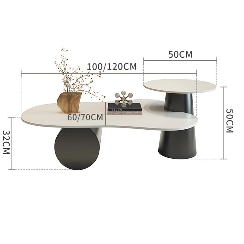 Creative Aesthetic Side Table Luxury Space Saving Coffee Tables Minimalist Modern Mesa De Centro De Sala Living Room Furniture - Kimlud