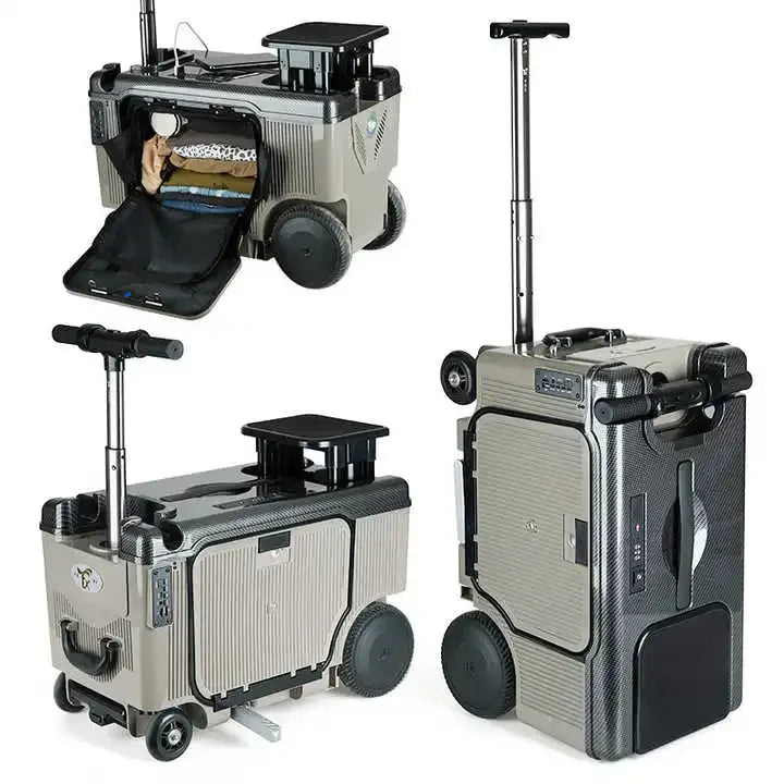 Electric Trolley Case Cleared To Board USB Charging TSA Customs Lock 20 Inch Electric Suitcase Luggage Small Scooter...