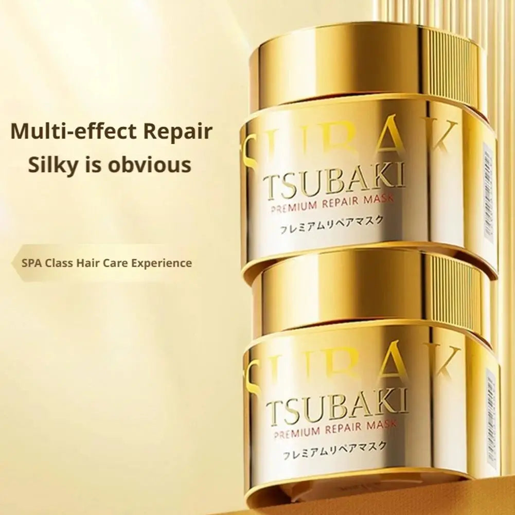 TSUBAKI Premium Repair Mask Deeply Repair Damaged Hair Smoothing And Nourishing Reduce Split And Dry Ends Salon-Grade Care 180g