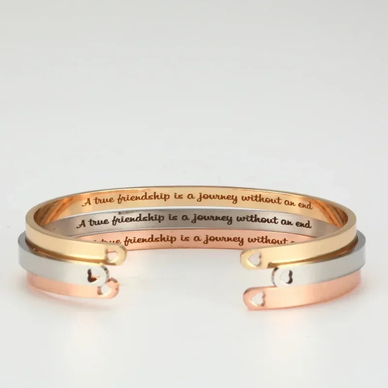 Customized Coordinate Engraved Name Text Heart Hole Cuff Bangle Personalized Bar Necklace Stainless Steel Bracelet Men...