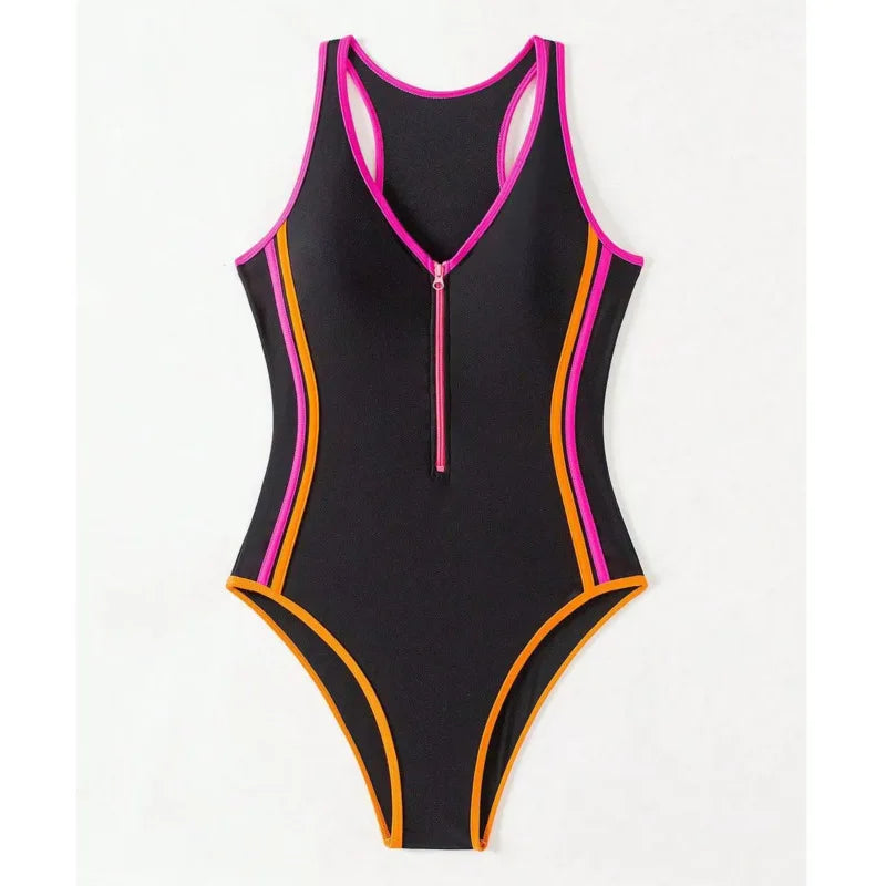 Summer New Sexy One Piece Swimsuits Closed Women Swimwear Sports 2026 Swimming Wear Body Bathing Suits Beachwear Pool...