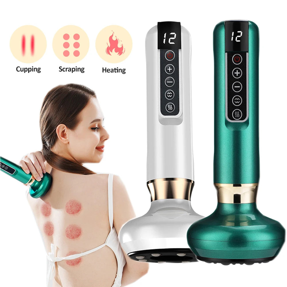 Intelligent Suction Medical Cupping Set Beauty Massager Glass Jars Anti Cellulite Cupping Vacuum Slimming Guasha Massage