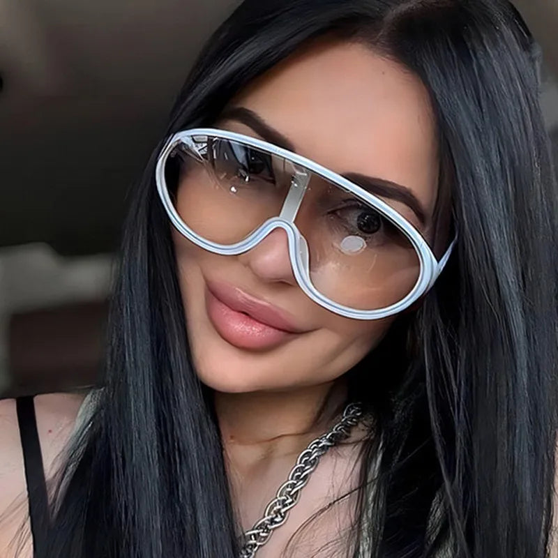 Y2K Brand Designer Oversized Pilot Sunglasses Women for Men Popular Sun Glasses Vintage Eyeglasses Punk Luxury Sport...