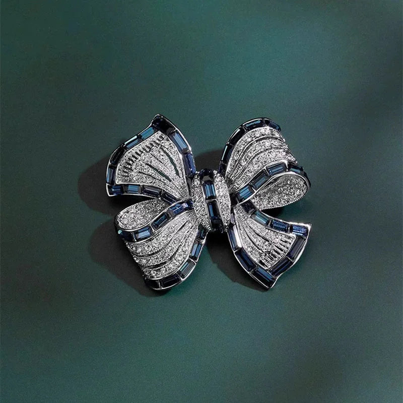 1pc Chic Bowknot Brooch for Men Women Fashion Luxury Rhinestone Bow Brooches Pins Jewelry Accessories Party Gifts 2025 |...