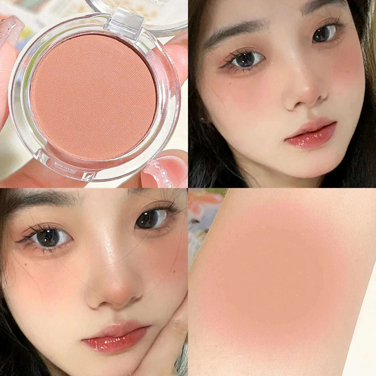 HISYI monochrome blush whitening matte cosmetics vitality girl nude makeup natural smudge monochrome blush plate