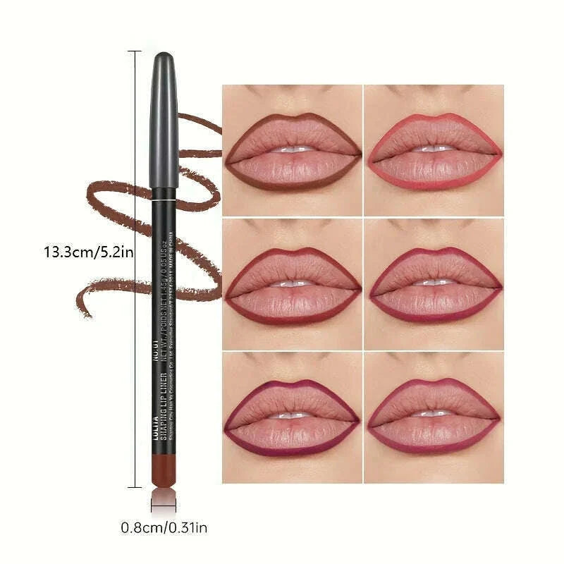 Luxury Matte Lip Liner, Long-Lasting, Smooth Application for Perfect Outline & Filling, Versatile Shades for All Skin Types