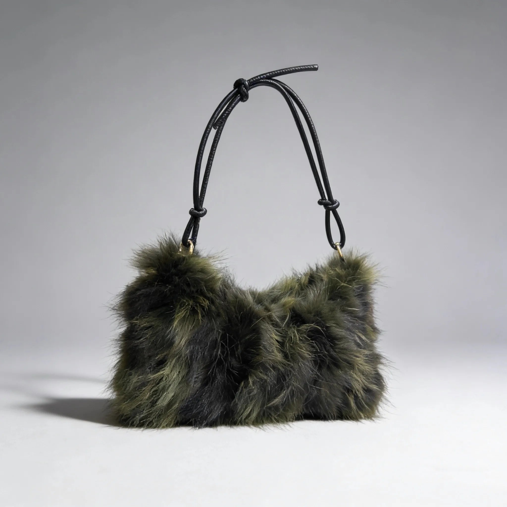 Winter Fox Fur Bag Women's Bag Fashion Handbag Ladies Bags Purses Women Shoulder Bag Real Silver Fox Fur Messenger Bags