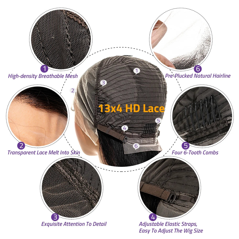 30 40 Inches Body Wave P4/27 Highlight Human Hair Wig 13x4 13x6 HD Lace Frontal Honey Blonde Colored Wigs For Women PrePlucked - Kimlud