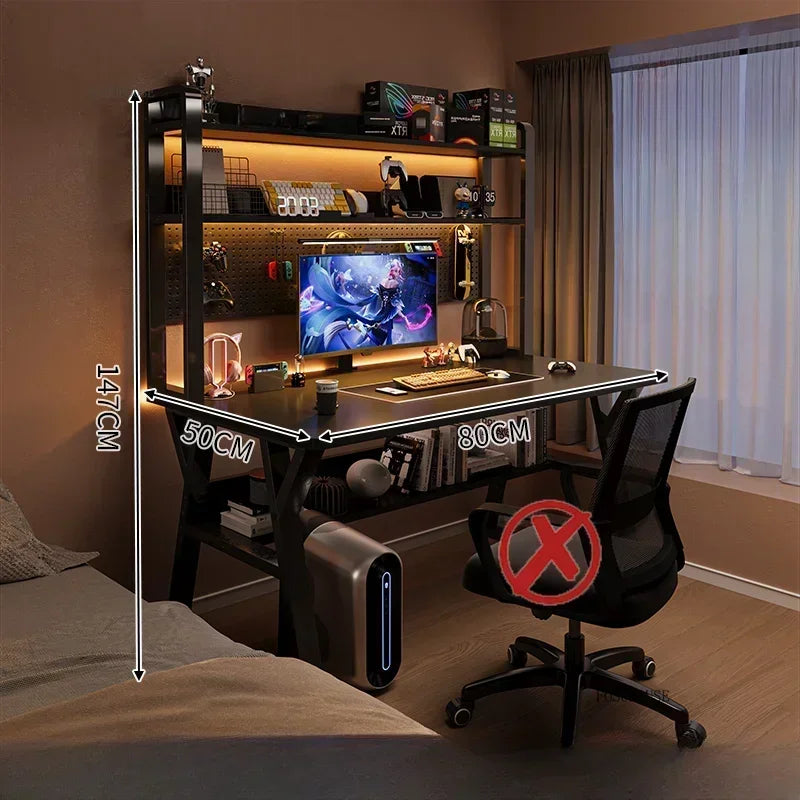 Nordic Desktop Computer Desks for Student Gaming Tables Bookshelf Integrated Creative Office Furniture Home Bedroom Study Desk - Kimlud