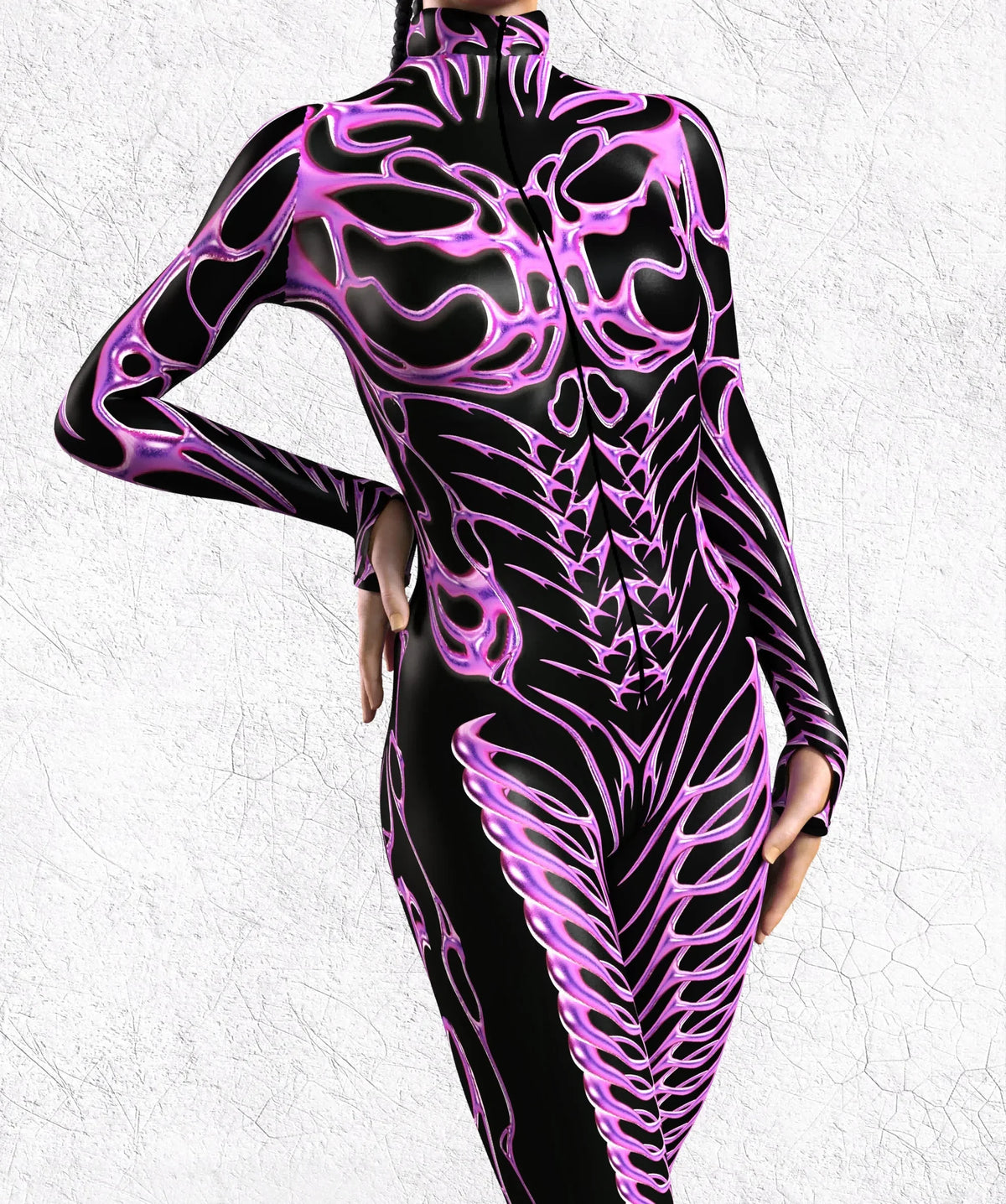 Women 3D Painted Cosplay Jumpsuit Cyberpunk Muscle Bodysuit Halloween Carnival Party Performance Zentai Suit Aerial Yoga
