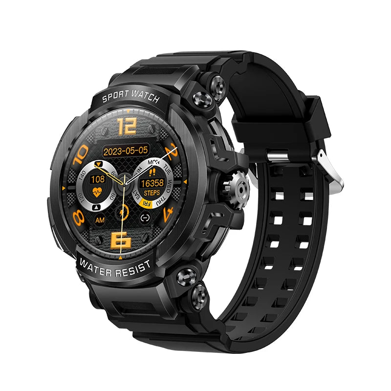2025 New Men Smartwatch 1.5" HD Screen Military Watch Call IP68 Waterproof 100 Sport Modes Smart Watch with 600mAh Large Battery