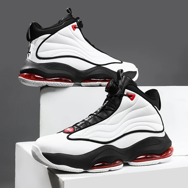 Men's Basketball Shoes Breathable Cushioning Non-Slip Wearable Runing Shoes Gym Training Athletic Basketball Sneakers for Women