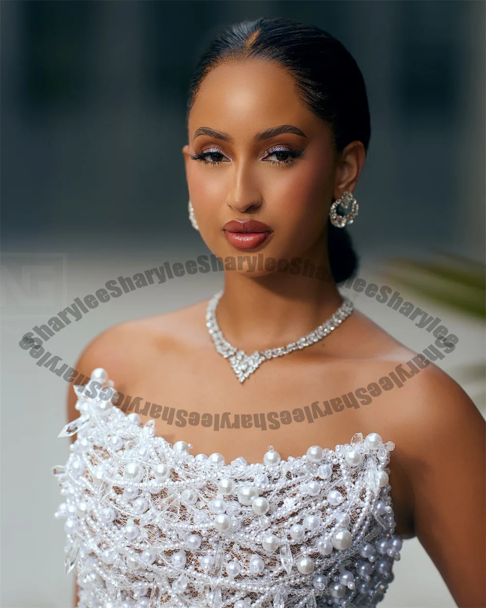 Luxury Slit Beads Evening Dresses Saudi Arabric Dubai Party Gown Vestidos De Fiesta Customized