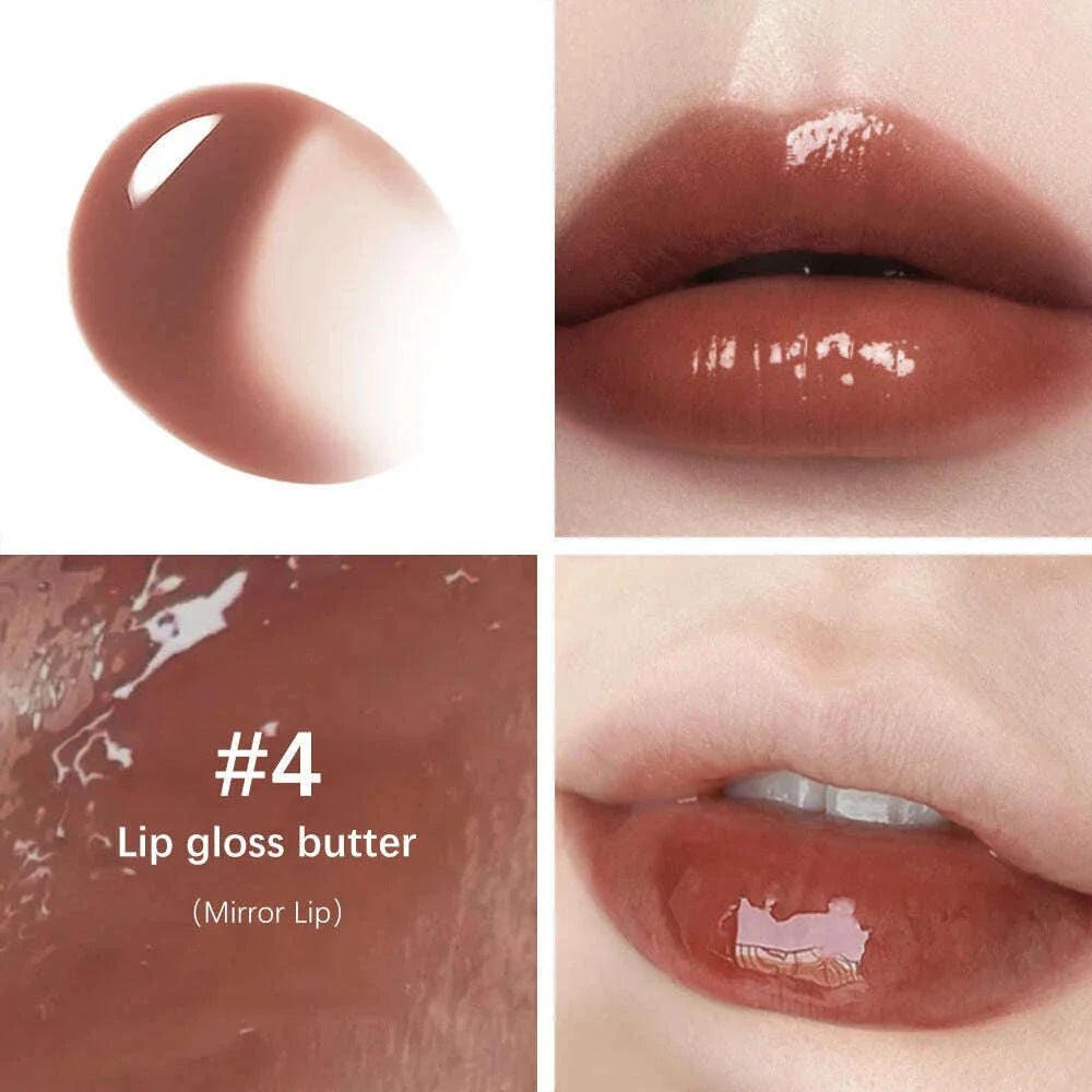 Butter Non-stick Cup Gloss Lip Gloss Moisturizing Mirror Lip Gloss Lasting Color Lip glaze Dye Lip Liquid Makeup For Women 8ml