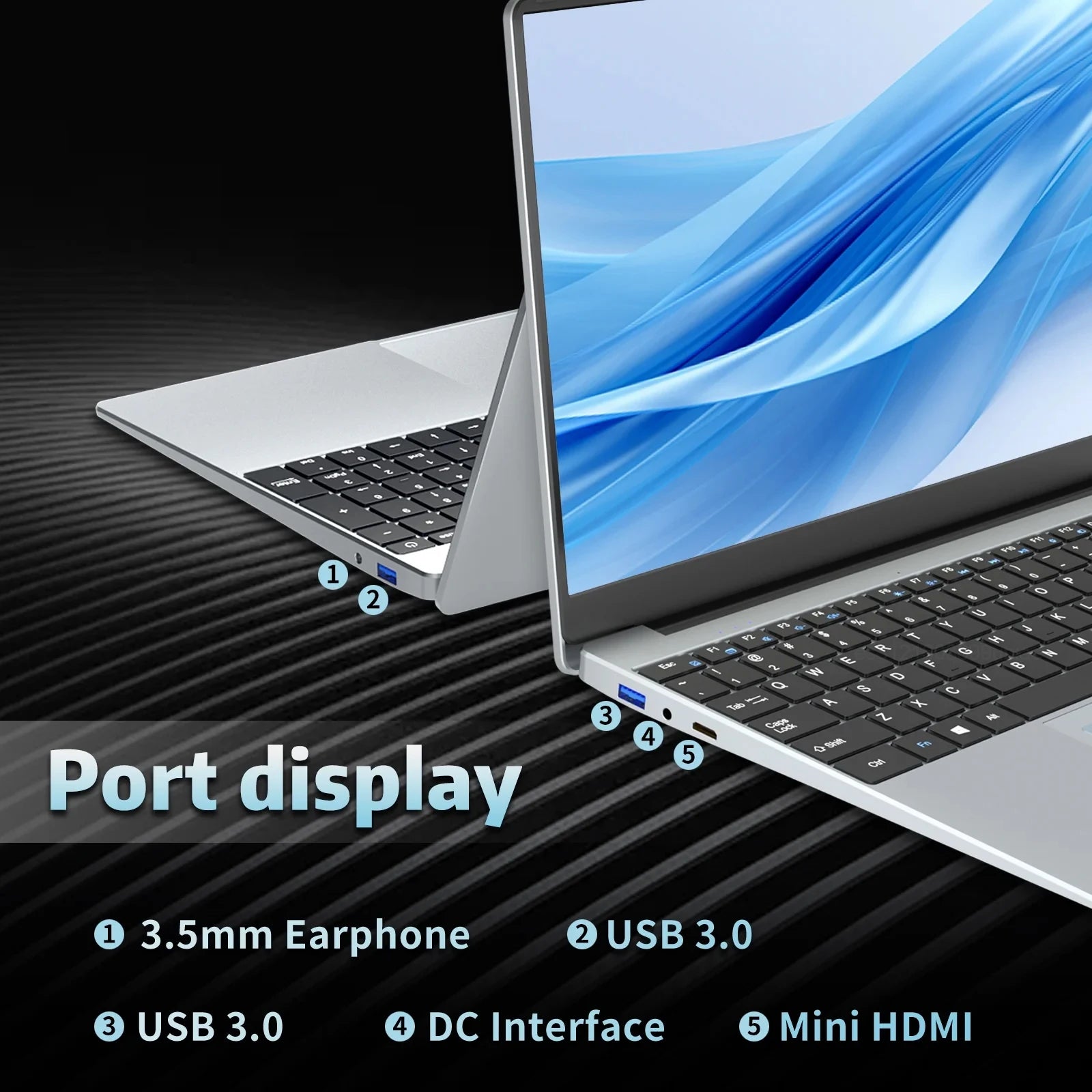 NEW 15.6" Intel N95 Portable Laptop Windows11 Notebook 32GB DDR4 2TB SSD Pc Gamer Office Computer with Backlit Fingerprint - Kimlud