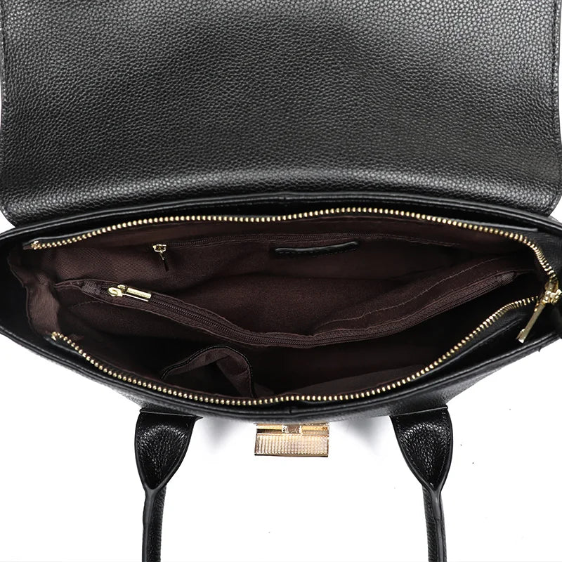 2025 New Genuine Leather Briefcase Women Handbags Large Capacity Ladies Fashion Cowhide Shoulder Messenger Bags Portable...