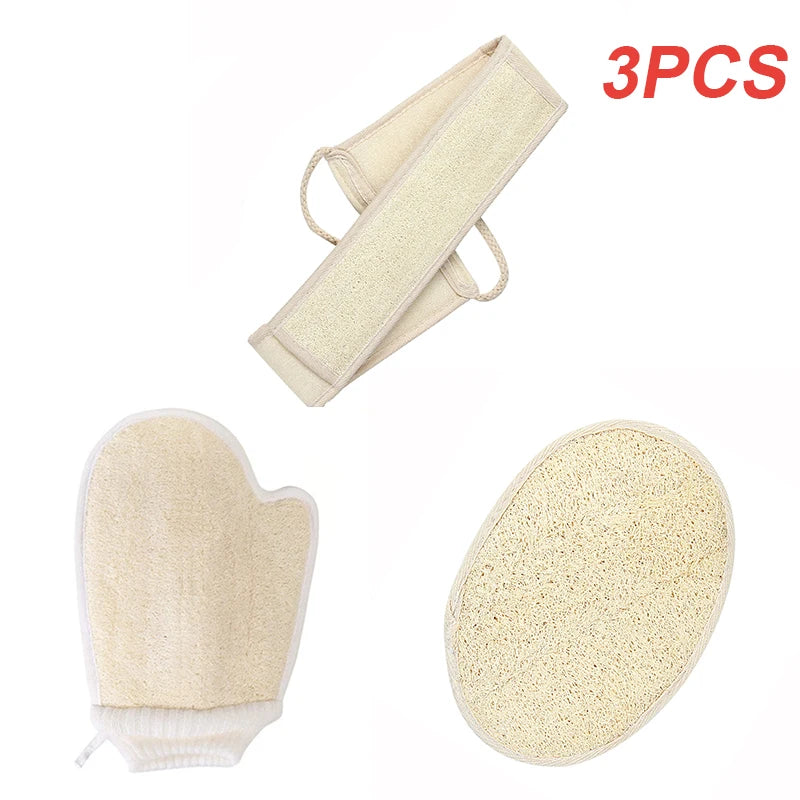 Bath Sponge Natural Exfoliating Loofah Sponge Scrubber Body Backwash Belt Back Exfoliator Strap Bath Accessories