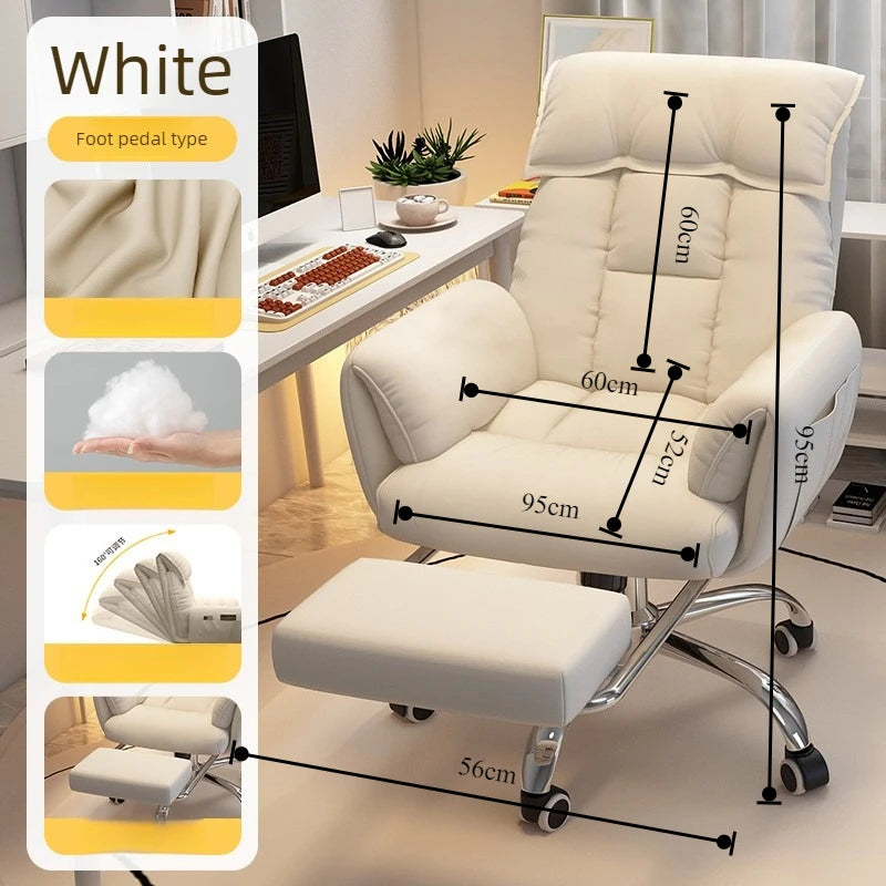 Computer Chair Office Backrest Lazy Sofa Chair Bedroom Reclining Seat Adjustable E-sports Chair Office Furniture with...