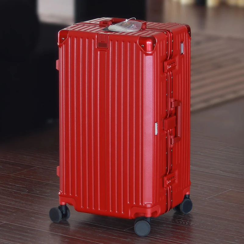 30-36 inch Large Capacity Suitcase 26 Aluminum Frame Luggage Thickened ABS+PC Trolley Case 20'' Carry-on Luggage with...