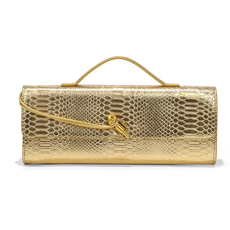 Luxury Design Top-Handle Bag For Women Evening Handbag Long Purse, Crocodile Pattern Crossbody Shoulder Bags Fashionable Outfits - Kimlud