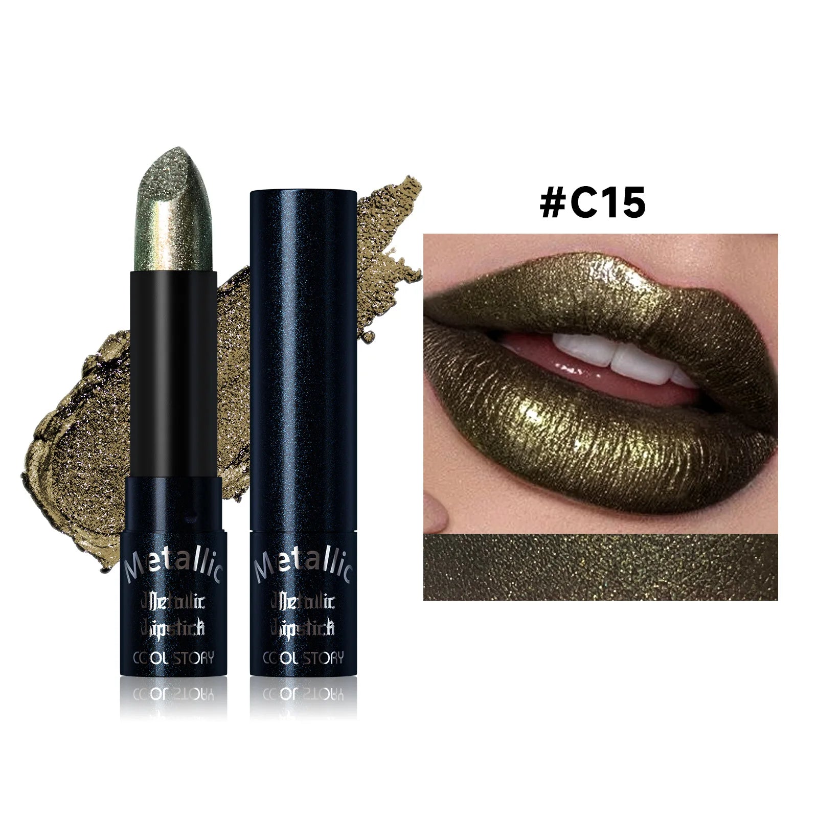 Metallic Pearlescent Pink Glitter Velvet Lipstick Waterproof Long Lasting Matte Shimmer Diamond Lipstick Women Makeup Cosmetics