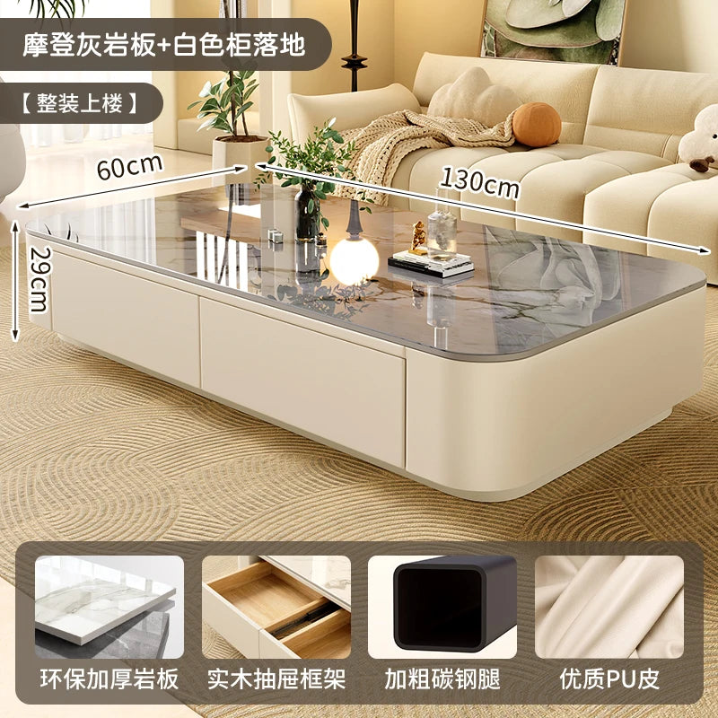 Cheap Cute Coffee Table Clear Simple Designer Modern Luxury Decoration Side Table Writing Mesas Bajas Living Room Furniture - Kimlud