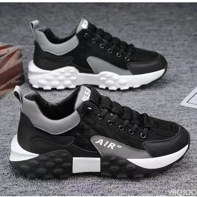Large Size Spring and Autumn New Thick Sole Height Increasing Casual Men's Shoes Niche Trend Versatile Flat Sports Men's Shoes