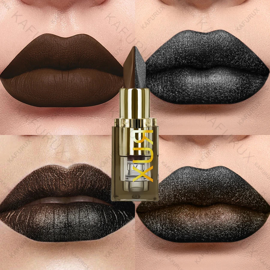 11 Color Two-tone Lipstick Purple Black Glitter Matte1pc Lipsticks Makeup Easy to use Lip Tint Makeup Gifts Red Black Cosmetics