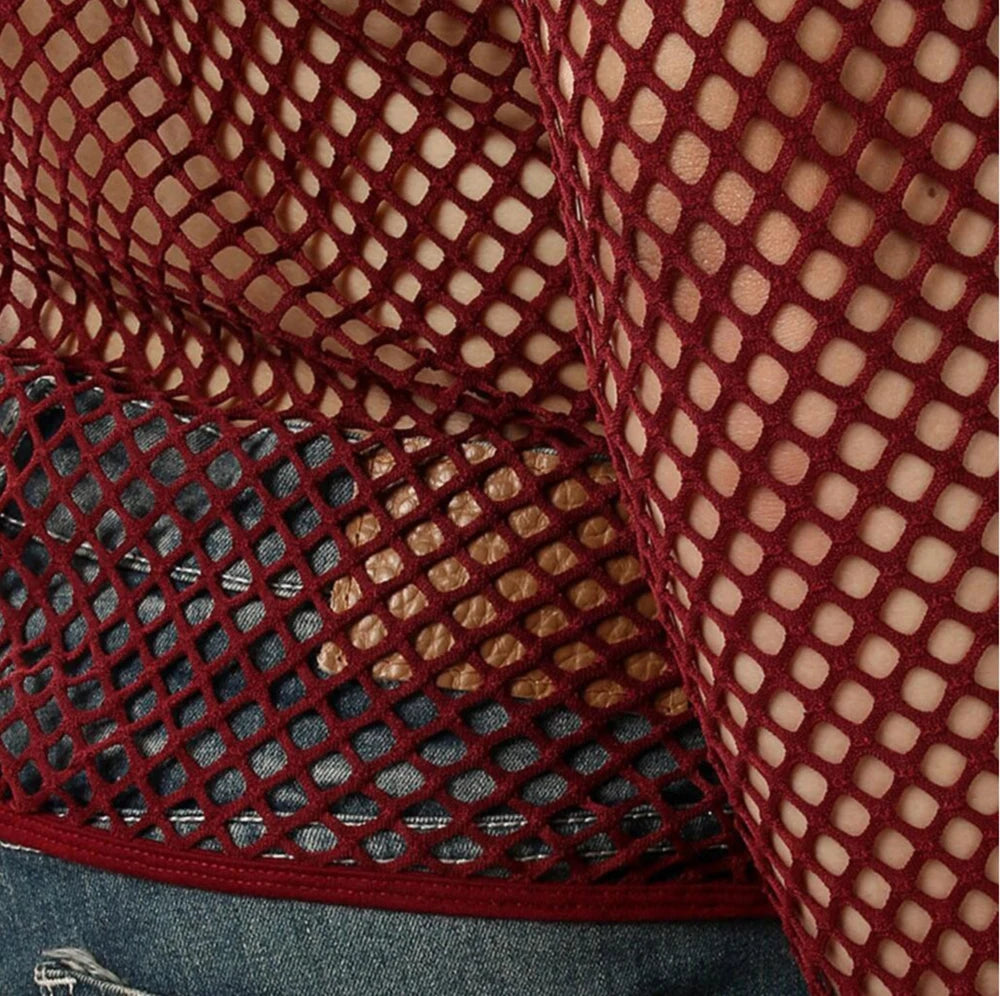 Men Transparent Sexy Mesh T Shirt 2024 New See Through Fishnet Long Sleeve Muscle Undershirts Nightclub Party Perform...