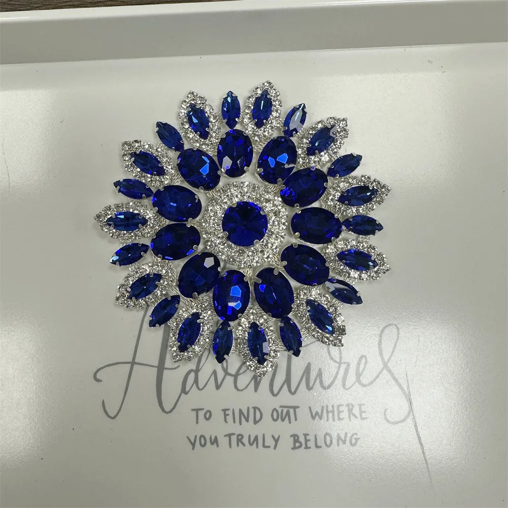 1PCS rhinestone round crystal jewelry wedding appliques for dresses | Kimlud Budget Friendly Dress