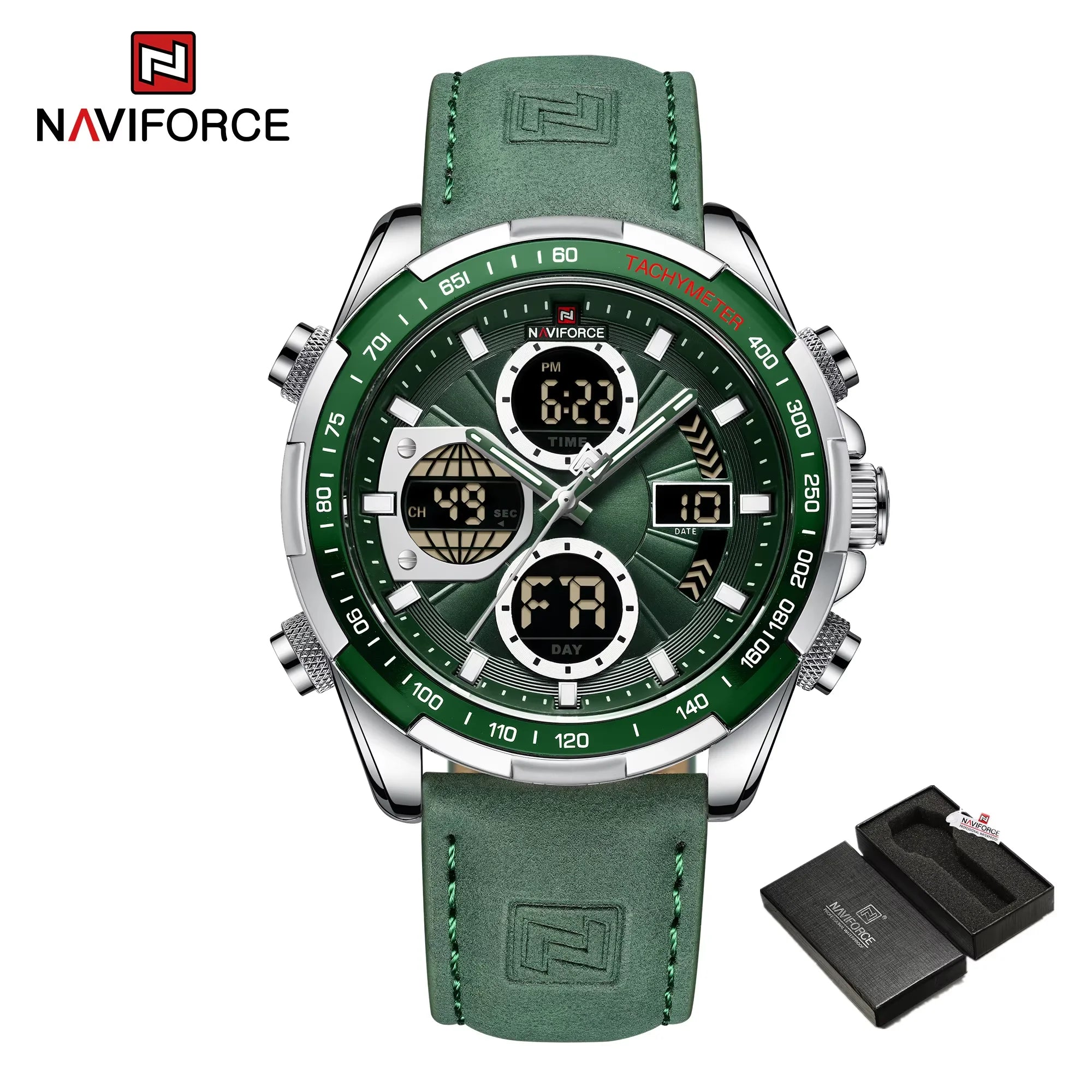 NAVIFORCE Fashion Military Watches for Men Luxury Original Sports Chronograph Watch Waterproof Quartz Clock Digital WristWatch - Kimlud