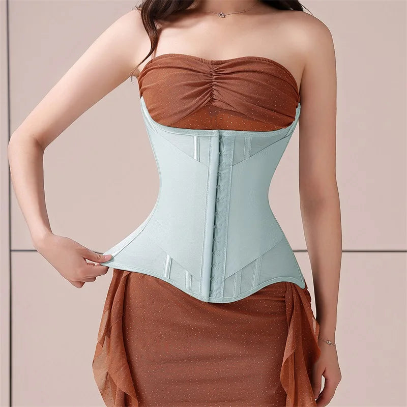MiiOW U-shaped Waist Trainer Corset Women Buttoned Shapers Breast Lifted Waist Trainer Steel Bone Slimming Woman Body...