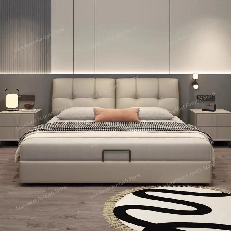 Barrier Accessories Double Bed Mattresses Stuff Luxury Bedroom Double Bed Headboards Loft Letto Matrimoniale Furniture Home