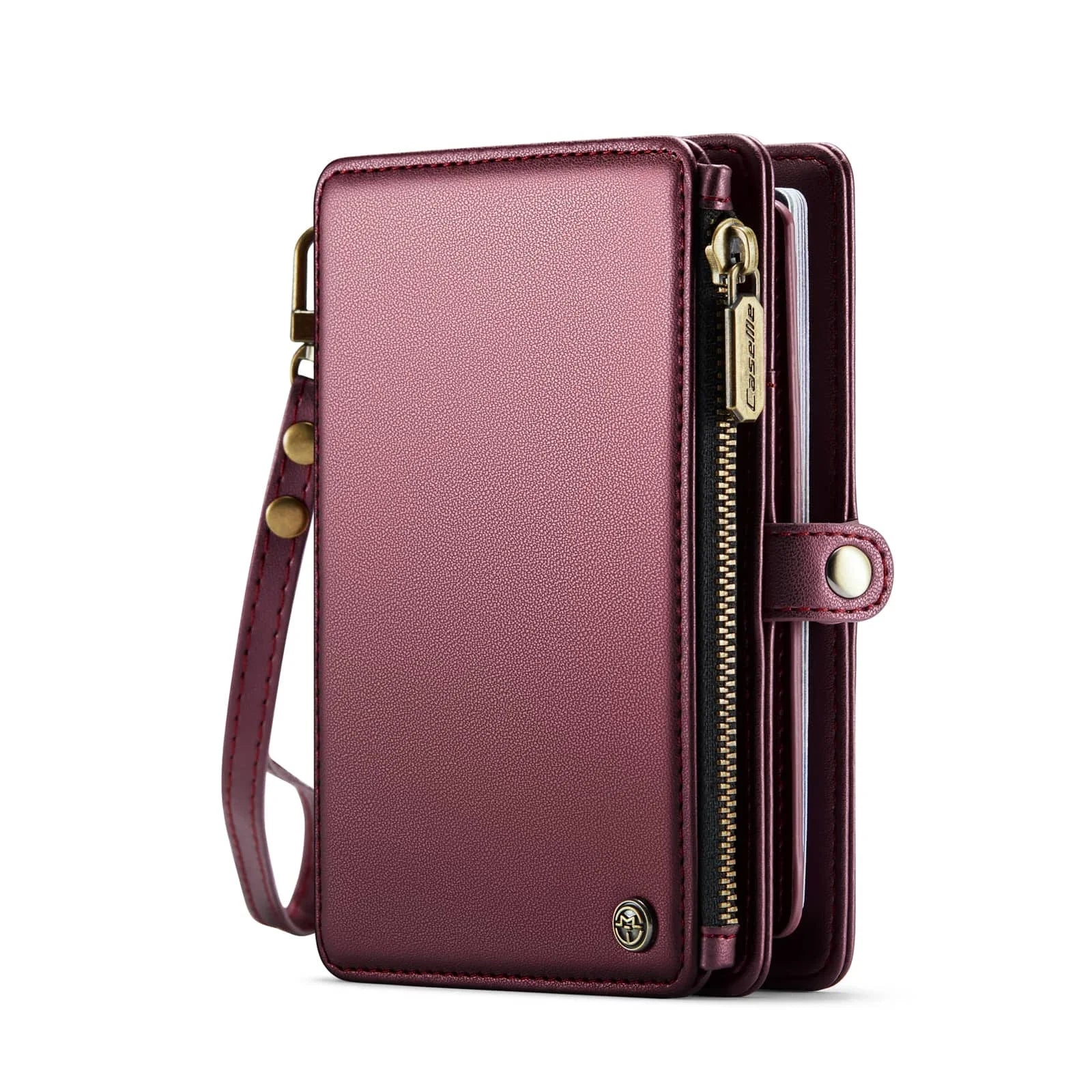 Passport Holder for Travel, Passport Case Wallet With Strap Wristlet and Zipper Wallet for Men Women Gold | Kimlud Mid...