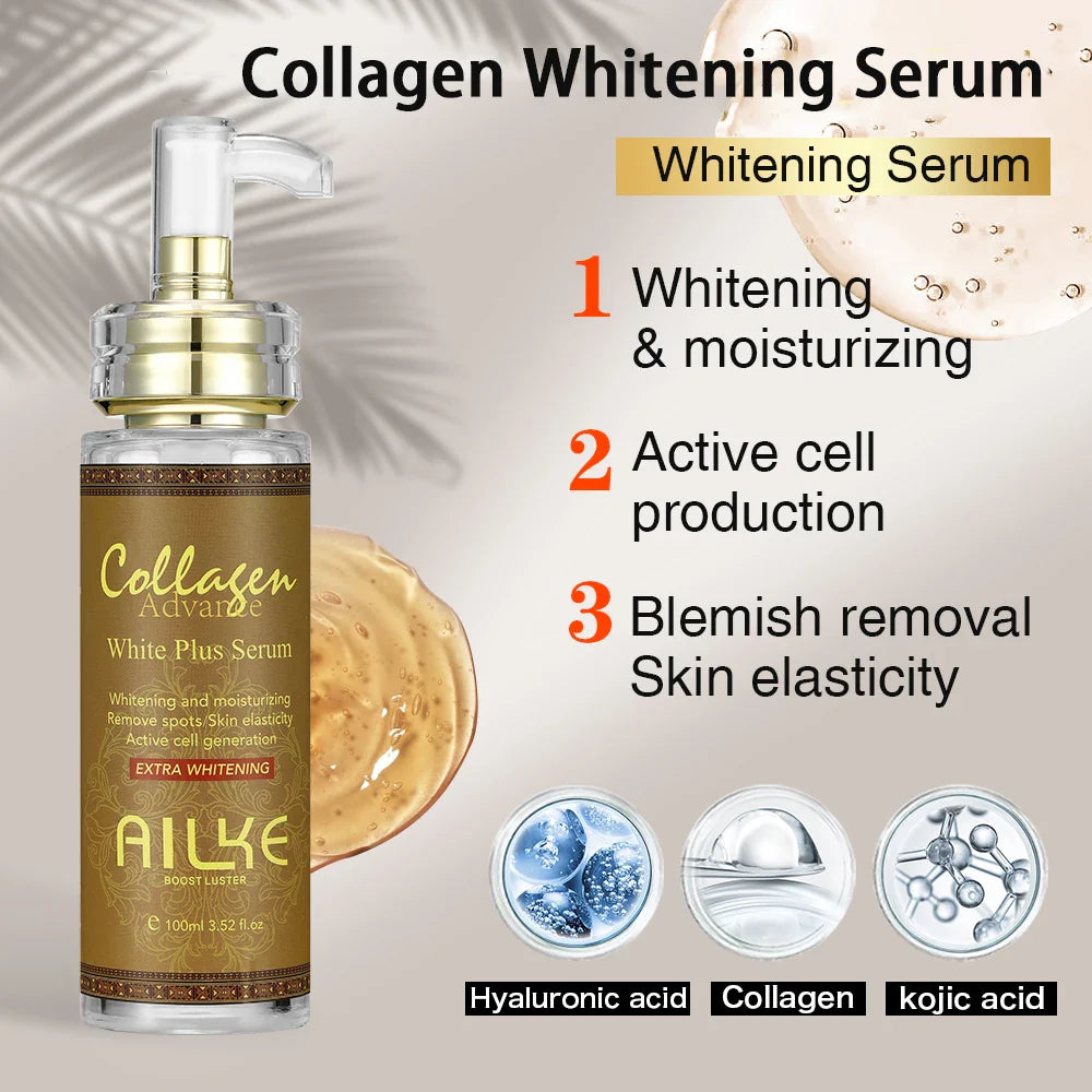 AILKE Collagen Women Skin Care Set, Moisturizing, Whitening, Youther, Remove Freckle, Dark and Black Spots, Skin Lightening Kit