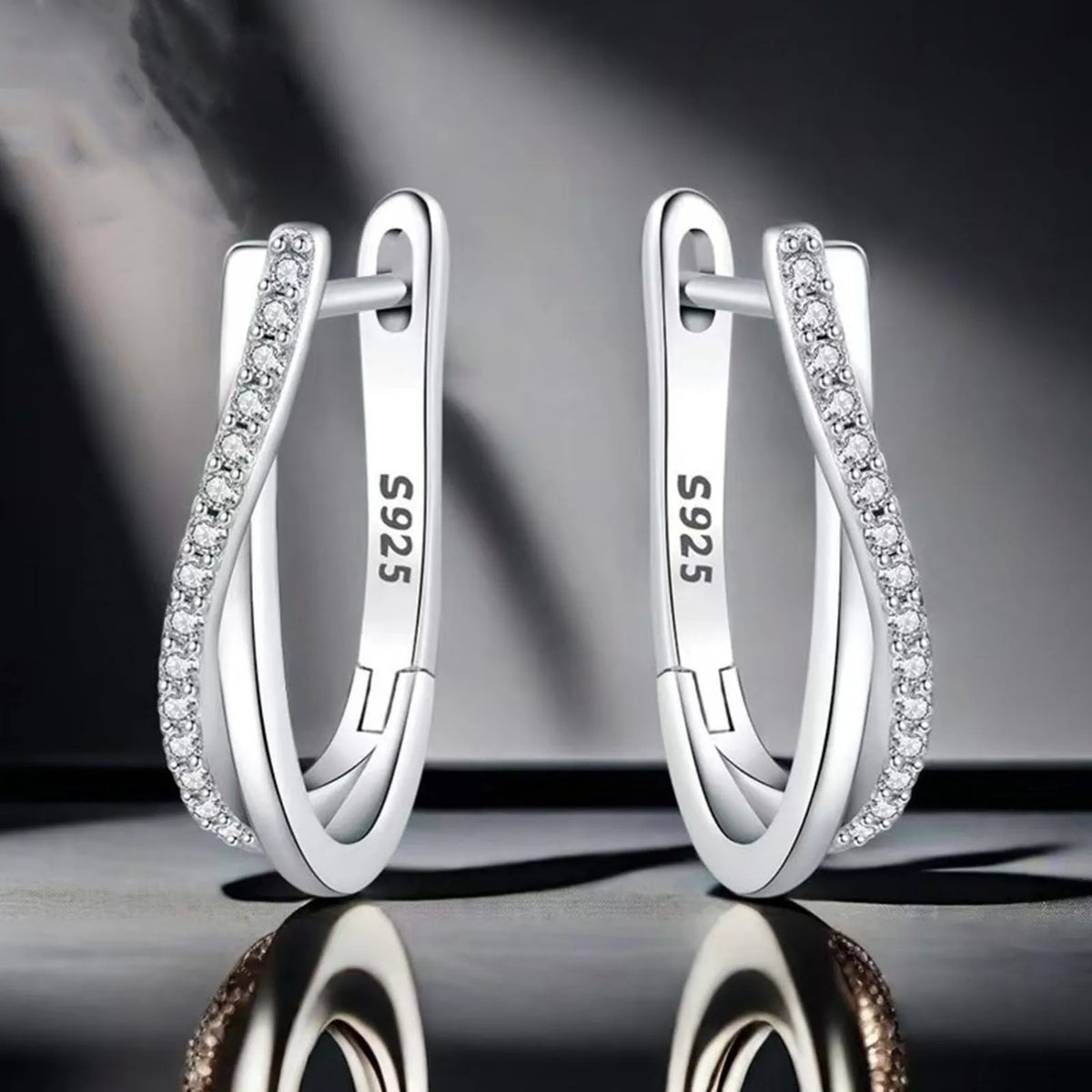 925 Silver Star Twisted Line Earrings Jewelry Versatile Hoop Earrings For Women Jewelry Fine Birthday Party Gifts |...