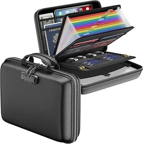 Fireproof Waterproof Document Bag Portable Hard Case for Certificates Passports Gun Safe | Kimlud Luxury Bag